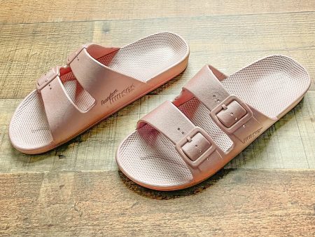 Freedom Moses Light Pink Slides- Size 40 41 (LIKE NEW) Online