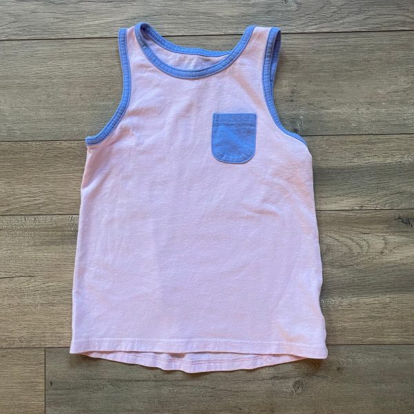 Cat & Jack Pink Blue with Pocket Tank Top- Size 4T (see notes) Fashion