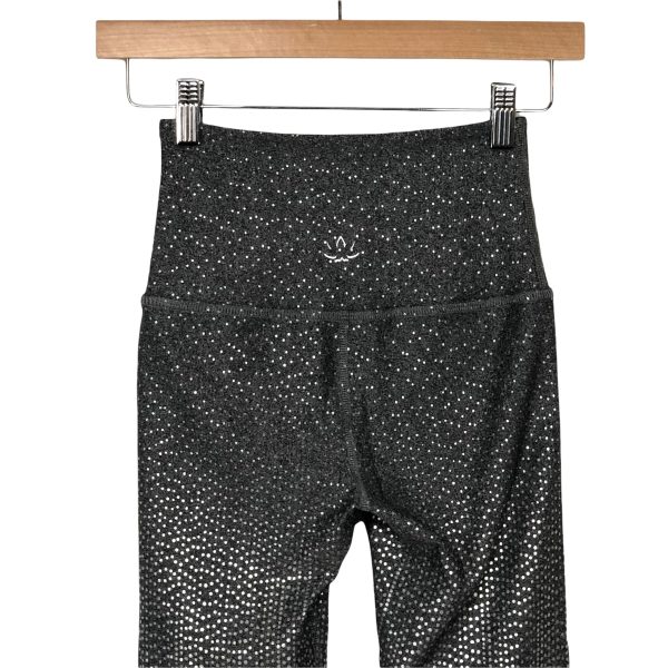 Beyond Yoga Grey with Silver Polka Dots Leggings- Size XS (Inseam 23.5 ) For Sale