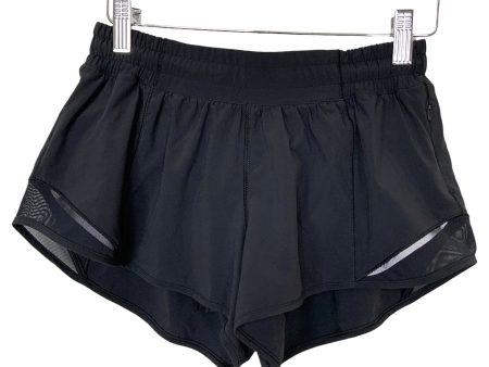 Lululemon Black with Mesh Sides Shorts- Size 6 Cheap