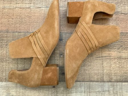 Able Camel Suede Like Heel Shoes- Size 8 Online now