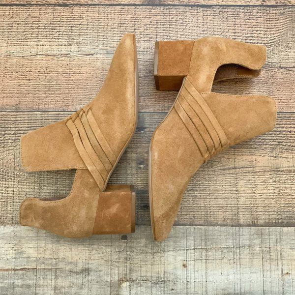 Able Camel Suede Like Heel Shoes- Size 8 Online now