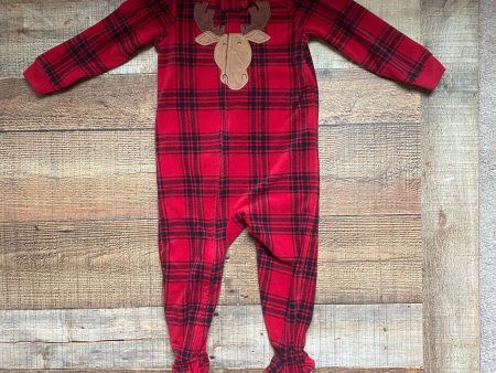 Just One You by Carter s Grey Brown Red Moose and Tree Footie Pajamas- Size 2T Cheap