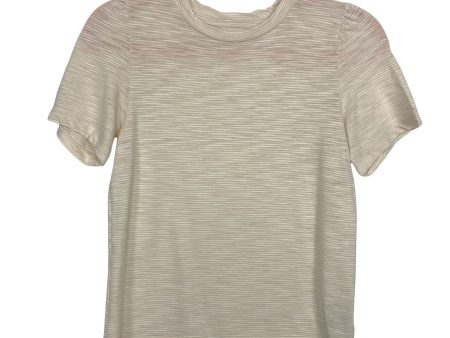 Aerie Cream and Tan Stripped Top- Size S Online Hot Sale