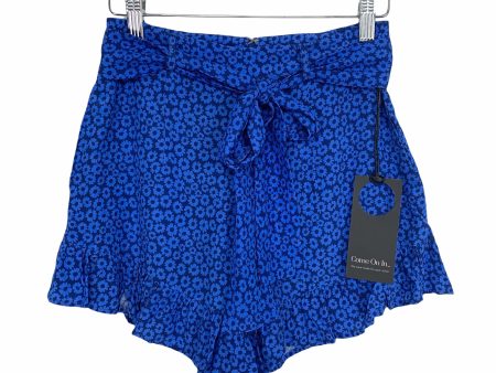 Privacy Please Blue Floral Print Belted Shorts NWT- Size XS (We Have Matching Top!) Online Hot Sale