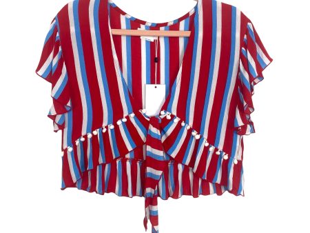 Lovers & Friends Red White Blue Front Tie Top NWT- Size M (we have matching skirt) Hot on Sale