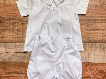 The Oaks Apparel Light Blue Button Up Back Short Set- Size 4 Supply