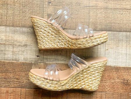 Coconuts by Matisse Mecca Clear Strap Platform Sandals - Size 7 Sale