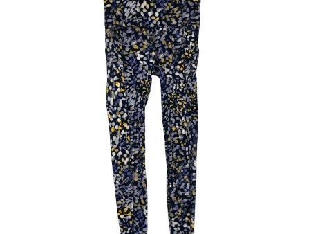 Lululemon Blue Yellow and White Print with Pockets Cropped Leggings- Size 4 (Inseam 24.5 ) Online