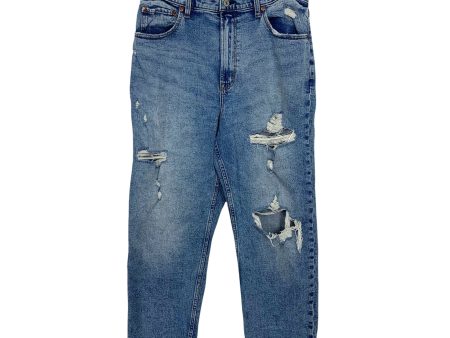 Abercrombie & Fitch The Ankle Straight Ultra High Rise Distressed Jeans- Size 32 14R (Inseam 25”, sold out online) Supply