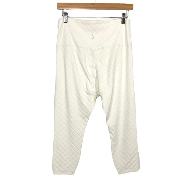 Nike Cream Quilted Dri Fit Leggings- Size L (Inseam 20”, we have matching top) For Sale