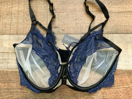 Figleaves Midnight Blue Ivory Amelie Peep Strapping Underwired Balcony Bra NWT- Size 34I Supply