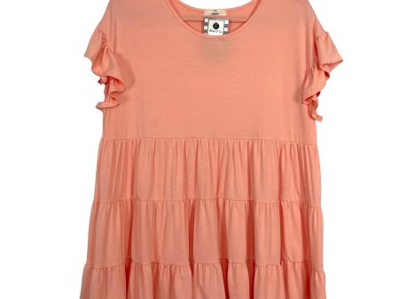 Entro Coral Ruffle Sleeve Top NWT- Size M on Sale