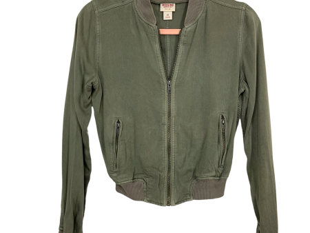 Mossimo Supply Co. Green Zipper Front Jacket- Size XS on Sale