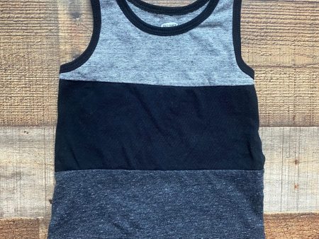 Old Navy Black Grey Color Block Tank Top- Size 18- 24 months Discount