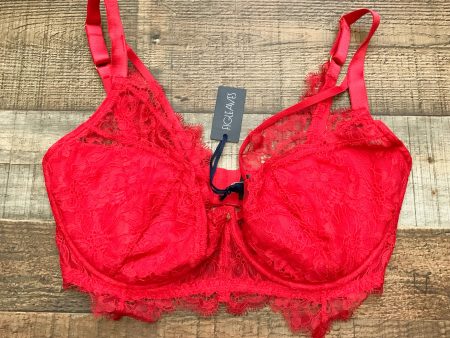 Figleaves Red Ava Exposed Wire Underwired Plunge Bra NWT- Size 34I Discount