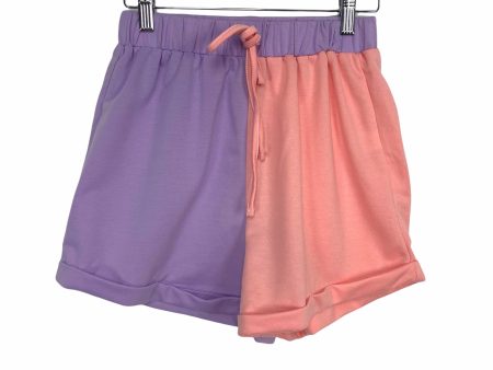 Shein Purple and Peach Faux Drawstring Shorts- Size S (we have matching top) Cheap