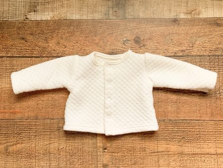 Kyle & Deena White Waffle Button Jacket- Size 0-3M Discount