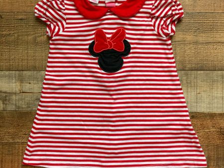 Claire & Charlie Red and White Striped Minnie Ears Dress- Size 5 For Sale