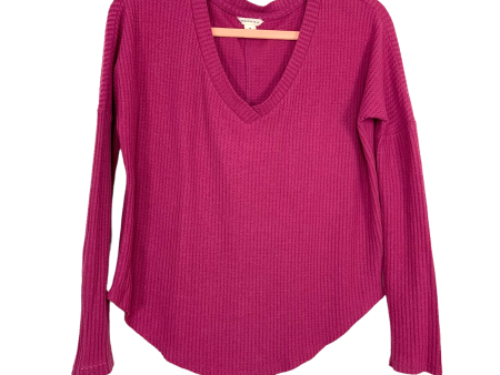 Aeropostale Pink Waffle Sweater- Size XS Supply