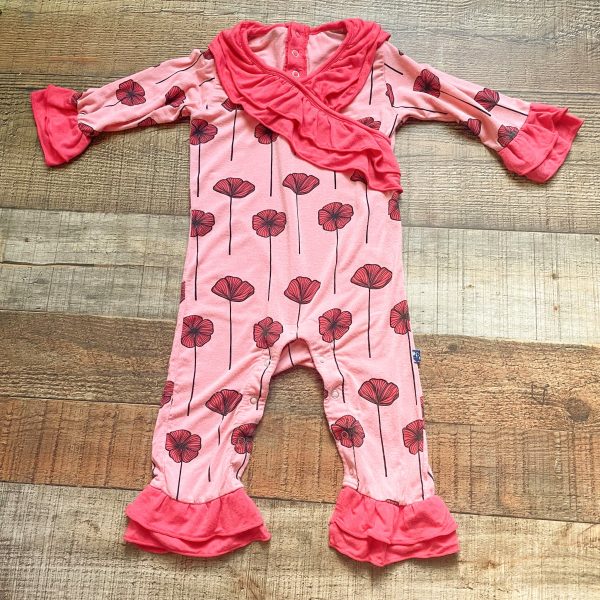 Kickee Pants Floral Ruffle Jumpsuit- Size 6-12M Online Hot Sale