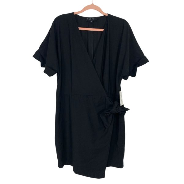 ELOQUII Black Front Wrap Romper NWT- Size 14 Supply