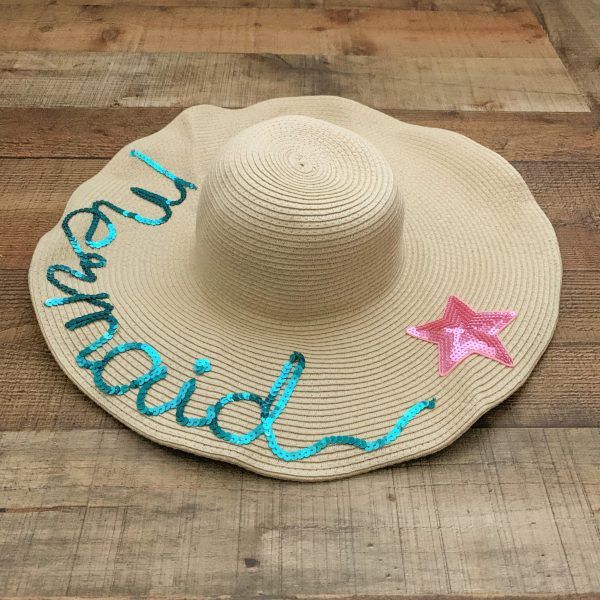 Two Baked Buns Mermaid Straw Hat NWT Hot on Sale