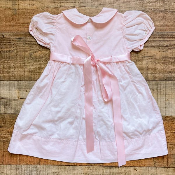 Lullaby Set Pink with Embroidered Flowers and Pink Sash Dress- Size 2T Online Sale