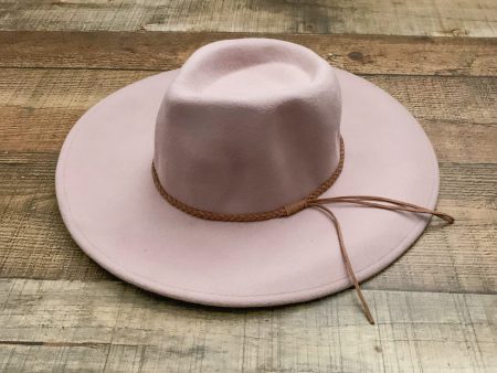 No Brand Pink Brown Braid Belted Wool Hat Online Sale