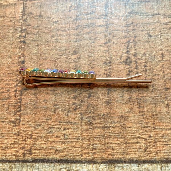 No Brand Multi-Colored Rhinestone Bobby Pin For Sale