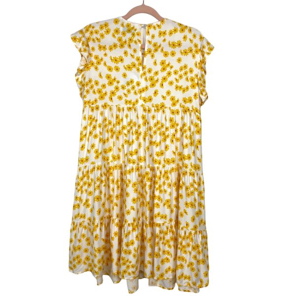 Petal + Pup White and Yellow Floral Print Dress NWT- Size 6 For Cheap