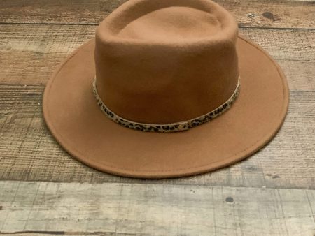 Talbots Tan Animal Print Belted Wool Hat Fashion