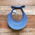 Time and True Blue Straw Visor Hat NWT Hot on Sale