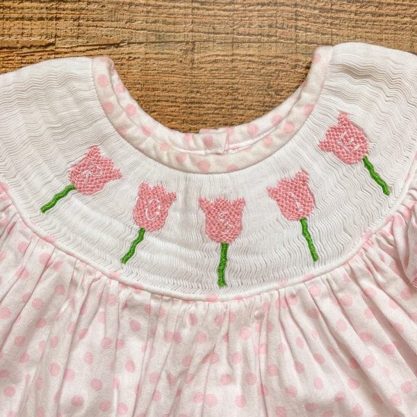 Poppy Kids Co. Smocked Tulip Rosie Dress with Matching Bloomers- Size 2T (see notes) For Cheap