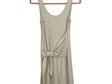 Aerie Cream Ribbed Front Tie Bodycon Dress- SIze S For Discount