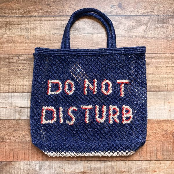 The Jacksons Indigo Jute Do Not Disturb Bag NWT Supply