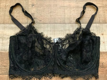 Figleaves Black Pulse Lace Underwired Balcony Bra NWT- Size 34I Hot on Sale