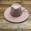 No Brand Pink Brown Braid Belted Wool Hat Online Sale