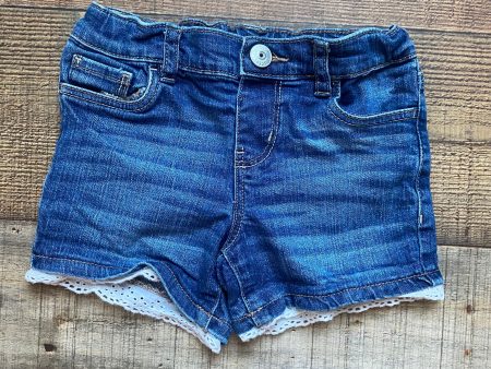 OshKosh Lace Hem Denim Shorts- Size 4T Online now