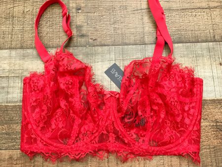 Figleaves Red Pulse Lace Underwired Balcony Bra NWT- Size 34I Supply