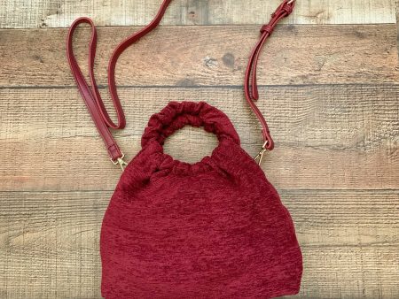 Sole Society Maroon Scrunched Handle Handbag (In Like New Condition!) Online Sale