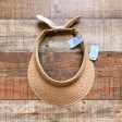 Time and True Tan Straw Visor Hat NWT Online Sale