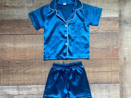 90 Blue Satin Shorts and Top Sleep Set Pajamas- Size ~4T (see notes) Sale