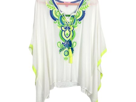 Lilly Pulitzer White Sheer Neon Cover Up Top NWT- Size S M Online