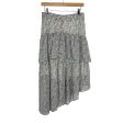 Vestique Grey Floral Print Asymmetrical Hem Skirt- Size M Supply