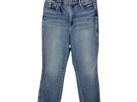 Good American Good Curve Straight Raw Hem Jeans NWT- Size 14 32 (Inseam 25.5”) Hot on Sale