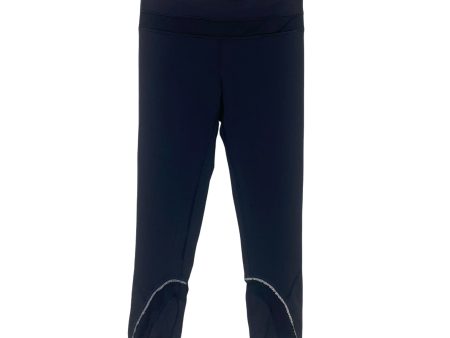 Lululemon Black with Ruffled Hem Cropped Leggings- Size 4 (Inseam 21 ) on Sale