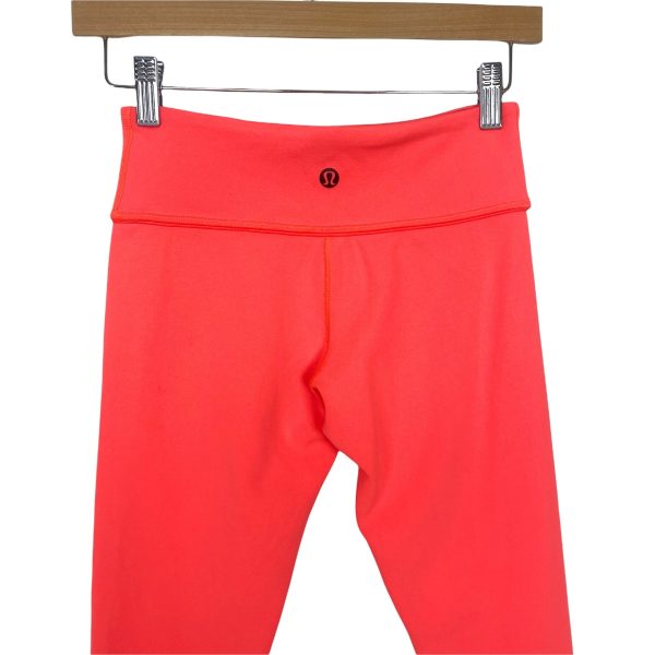 Lululemon Neon Coral Cropped Leggings- Size 4 (Inseam 20 ) Supply