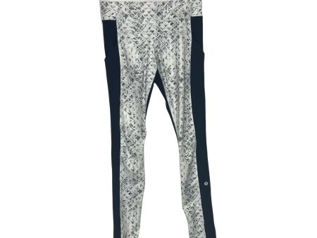 Lululemon Black and White Mosaic with Side Pockets Full Length Leggings- Size 4 (Inseam 29.5 ) Hot on Sale