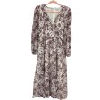 Moodie Mauve Tye Dye Smocked Sheer Long Sleeve Midi Dress- Size L Online now